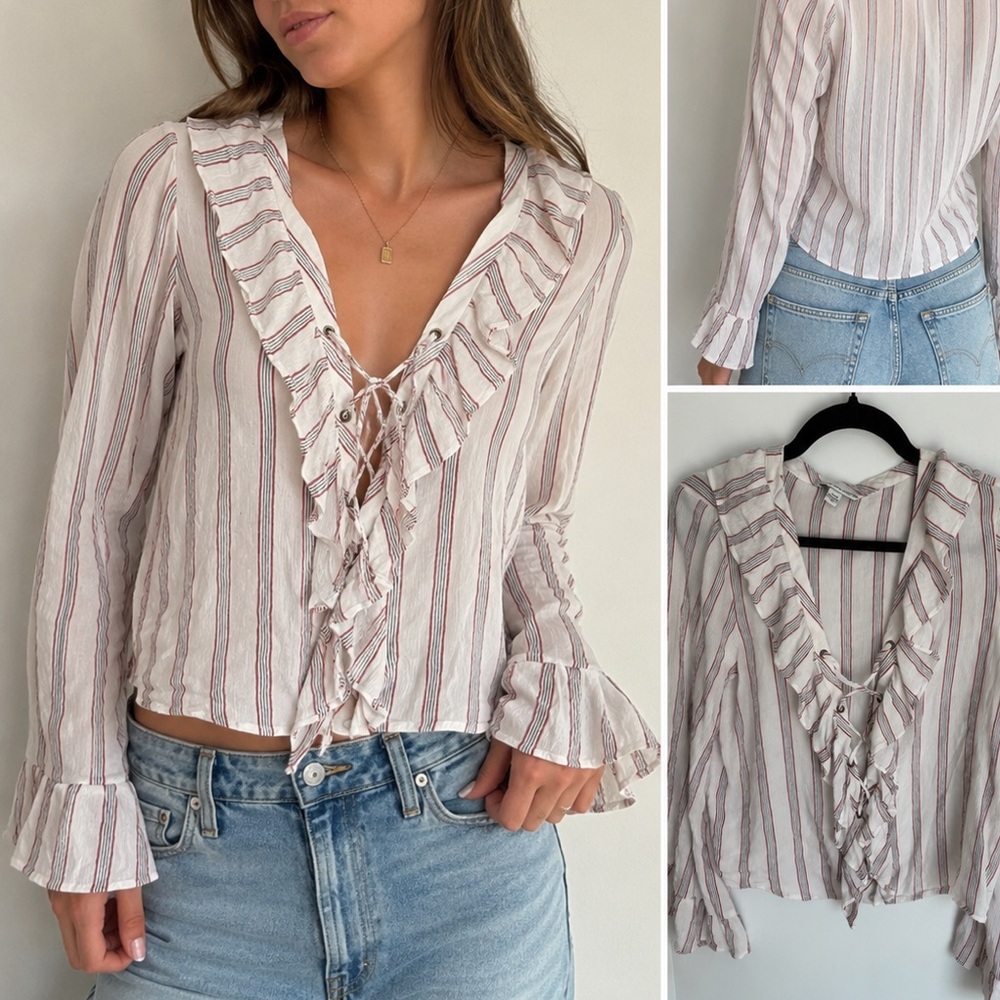 AE boho ruffle top